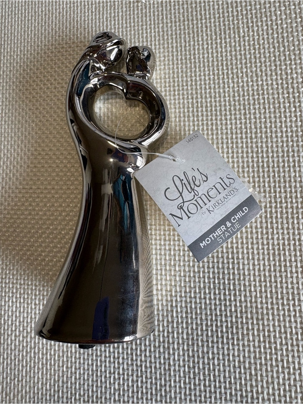 Kirklands Silver Life's Moments Mother & Child Statue NWT home décor